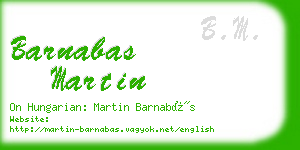 barnabas martin business card